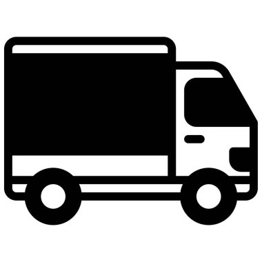 kamyon simgesi, vektör illüstrasyonu basit tasarım