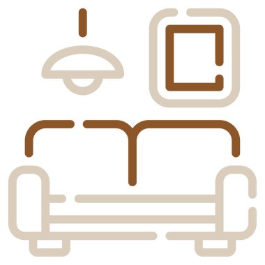 Salon simgesi, vektör illüstrasyonu basit tasarım