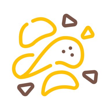 Keripik simgesi, vektör illüstrasyonu basit tasarım