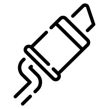 Egzoz simgesi, vektör illüstrasyonu basit tasarım