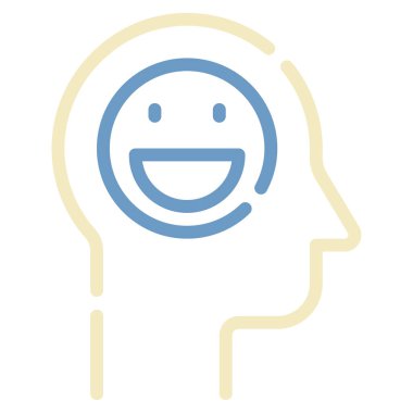 Pozitif Vibes simgesi, vektör illüstrasyonu basit tasarım