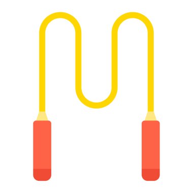 Atlama ipi simgesi, vektör illüstrasyonu basit tasarım