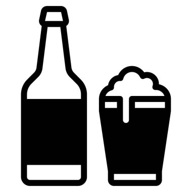 bira kupası simgesi, vektör illüstrasyonu basit tasarım