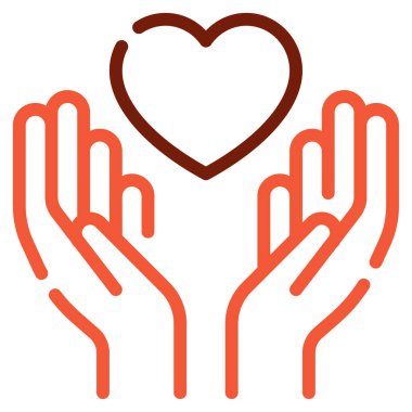 Minnettarlık simgesi, vektör illüstrasyonu basit tasarım