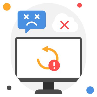 Başarısız simge, vektör illüstrasyonu basit tasarımı güncelle