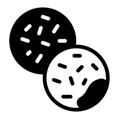 Klepon simgesi, vektör illüstrasyonu basit tasarım