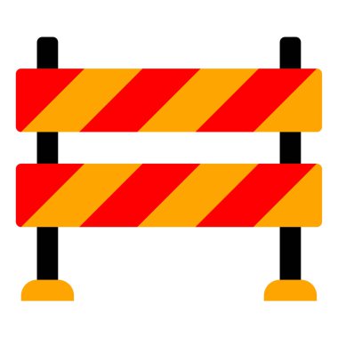 bariyer simgesi, vektör illüstrasyonu basit tasarım