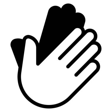 El çırpma simgesi, vektör illüstrasyonu basit tasarım