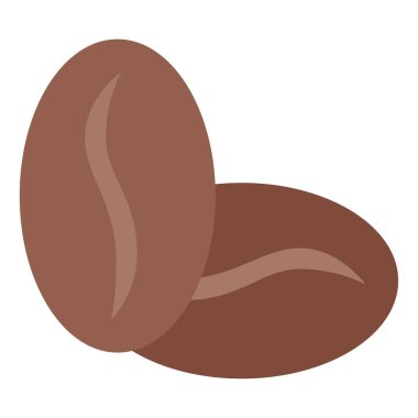 Kahve çekirdeği simgesi, vektör illüstrasyonu basit tasarım