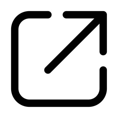 Dış bağlantılar simgesi, vektör illüstrasyonu basit tasarım