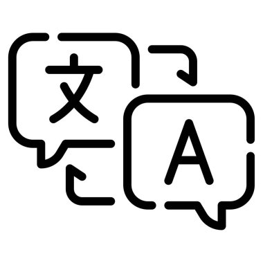 Çeviri simgesi, vektör illüstrasyonu basit tasarım