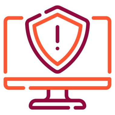 Gizlilik Uyarı simgesi, vektör illüstrasyonu basit tasarım