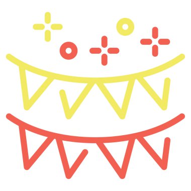 Festival Bayrak simgesi, vektör illüstrasyonu basit tasarım