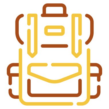 sırt çantası simgesi, vektör illüstrasyonu basit tasarım