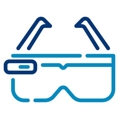 Akıllı Gözlük simgesi, vektör illüstrasyonu basit tasarım