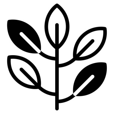 Yaprak. Web simgesi basit illüstrasyon 