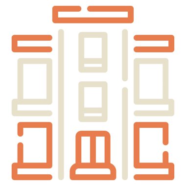 Konut simgesi, vektör illüstrasyonu basit tasarım