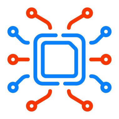 Tehdit Zeka simgesi, vektör illüstrasyonu basit tasarım