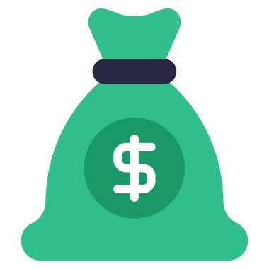 para çantası simgesi, vektör illüstrasyonu basit tasarım