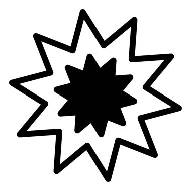 Yıldız Tozu simgesi, vektör illüstrasyonu basit tasarım