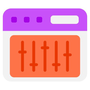 Kaydırma simgesi, vektör illüstrasyonu basit tasarım