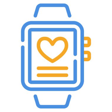 Akıllı Giyilebilir simge, vektör illüstrasyonu basit tasarım