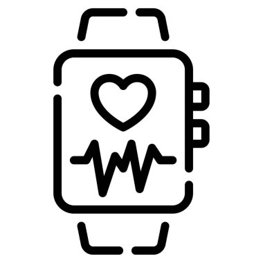 fitness izleyici simgesi, vektör illüstrasyonu basit tasarım