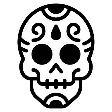 Calaveritas simgesi, vektör illüstrasyonu basit tasarım