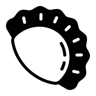 köfte ikonu, vektör illüstrasyonu basit tasarım