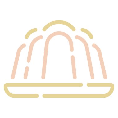 Bundt Kek simgesi, vektör illüstrasyonu basit tasarım