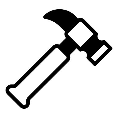 Yapı çekiç simgesi, basit biçim 