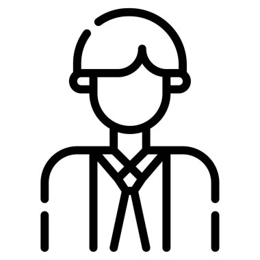 Danışman simgesi, vektör illüstrasyonu basit tasarım