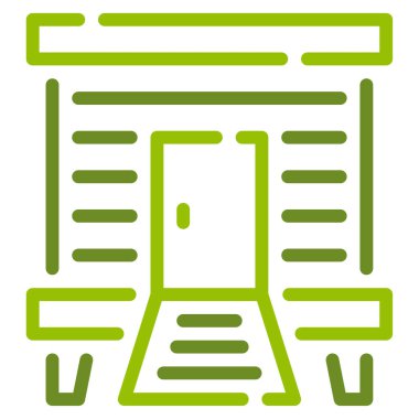 Chicken Coop simgesi, vektör illüstrasyonu basit tasarım