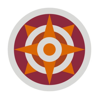 Aztek Sembol simgesi, vektör illüstrasyonu basit tasarım