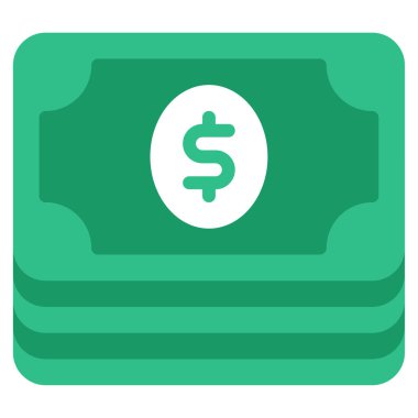 Banka Not simgesi, vektör illüstrasyonu basit tasarım