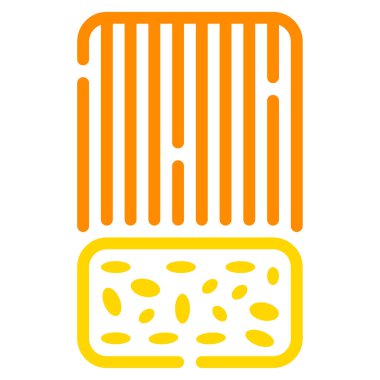 Tempeh Kaydırma simgesi, vektör illüstrasyonu basit tasarım