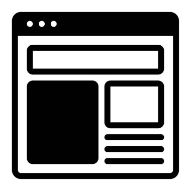 İçerik simgesi, vektör illüstrasyonu basit tasarım