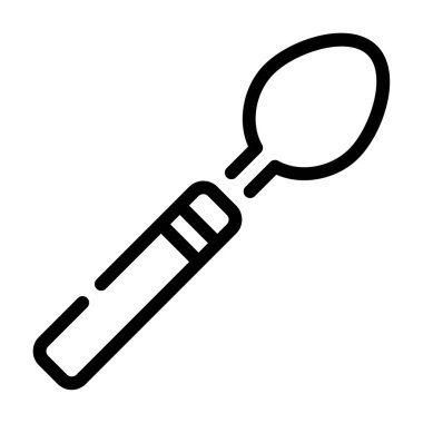 kaşık simgesi, vektör illüstrasyonu basit tasarım