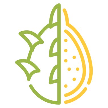 Ejder Meyvesi simgesi, vektör illüstrasyonu basit tasarım