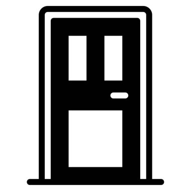 kapı simgesi, vektör illüstrasyonu basit tasarım