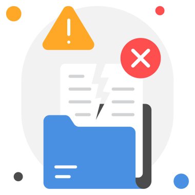 Veri Yolsuzluğu simgesi, vektör illüstrasyonu basit tasarım