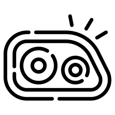 Far lambası simgesi, vektör illüstrasyonu basit tasarım