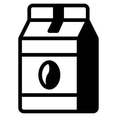 Kahve Torbası simgesi, vektör illüstrasyonu basit tasarım