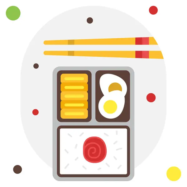 Bento Kutu simgesi, vektör illüstrasyonu basit tasarım