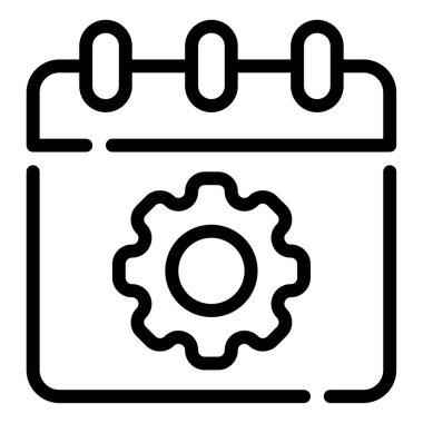 Otomatik zamanlama simgesi, vektör illüstrasyonu basit tasarım