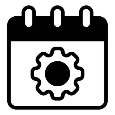 Otomatik zamanlama simgesi, vektör illüstrasyonu basit tasarım