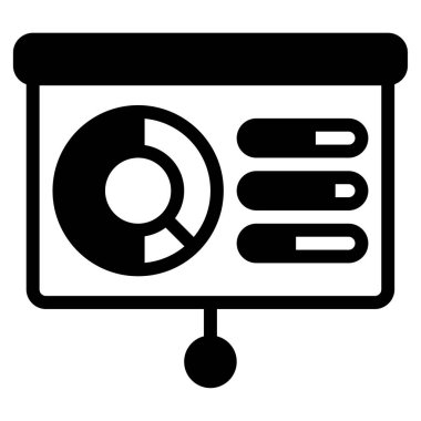 Veri Görselleştirme simgesi, vektör illüstrasyonu basit tasarım