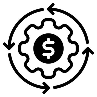 Satış Otomasyonu simgesi, vektör illüstrasyonu basit tasarım