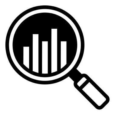 Trend Analiz simgesi, vektör illüstrasyonu basit tasarım