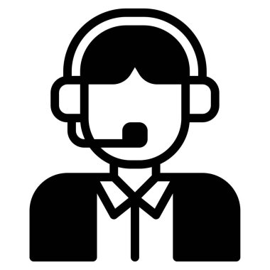 Sanal Yardımcı simge, vektör illüstrasyonu basit tasarım